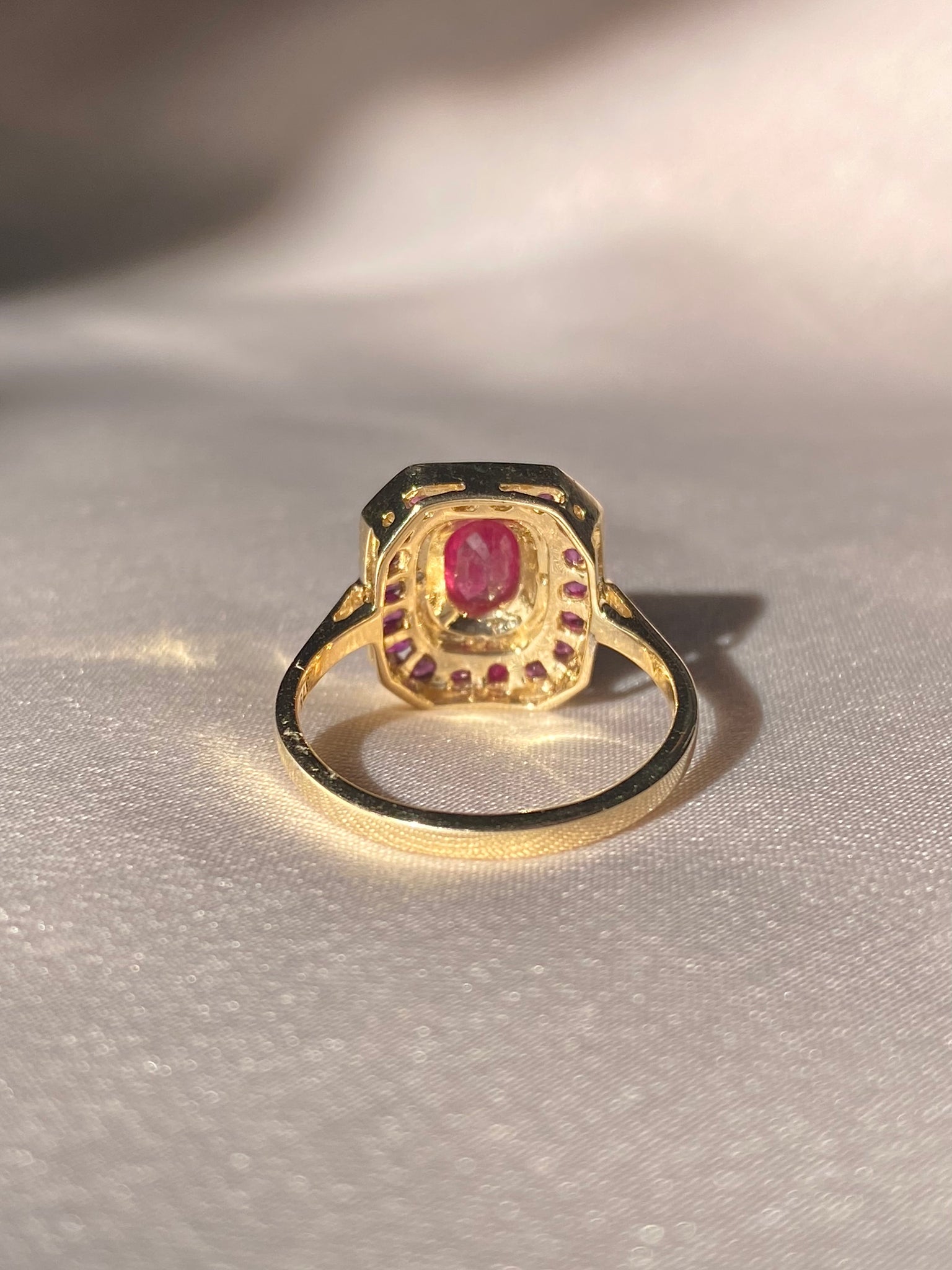 Ruby Diamond Target Deco Ring – 23carat