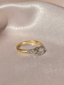 Vintage 18k Solitaire Diamond Ring 0.40 cts