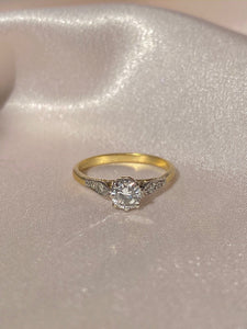 Vintage 18k Solitaire Diamond Ring 0.40 cts