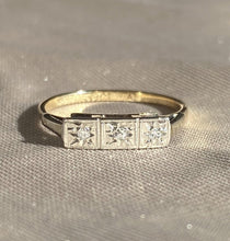 Load image into Gallery viewer, Antique Gypsy Diamond 18k Gold Platinum Ring
