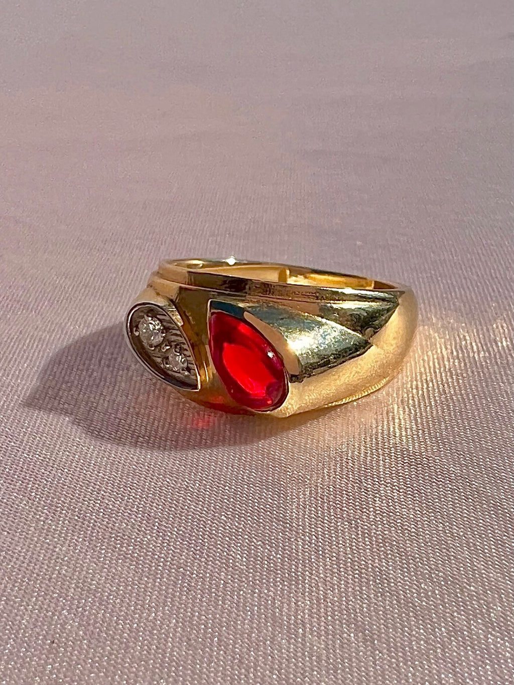 10k Ruby Diamond Soprano Ring by 23carat