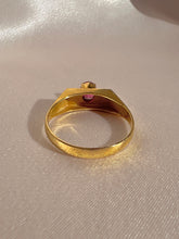 Load image into Gallery viewer, Vintage 18k Ruby Raised Solitaire Ring
