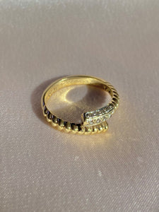 Vintage 14k Diamond Coil Wrap Ring
