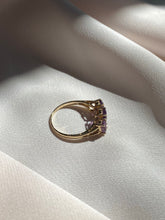 Load image into Gallery viewer, 10k Tiered Amethyst Diamond Ring
