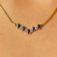 Load image into Gallery viewer, Vintage 10k Spinel Diamond Bib Necklace
