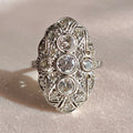 Antique 14k Diamond Pave Art Deco Ring 1.10cts