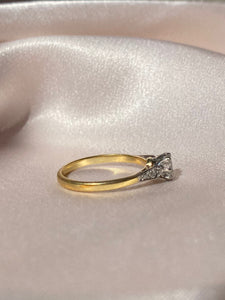Vintage 18k Solitaire Diamond Ring 0.40 cts
