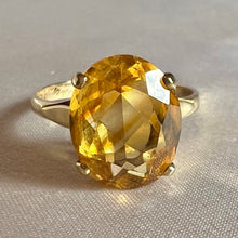 Load image into Gallery viewer, Antique 9k Citrine Cocktail Ring 1912 

