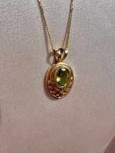 Load image into Gallery viewer, Vintage 9k Peridot Art Nouveau Revival Necklace

