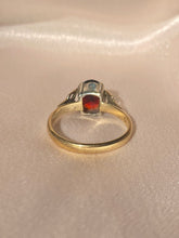 Load image into Gallery viewer, Antique 9k Cushion Garnet Ring
