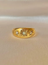 Load image into Gallery viewer, Antique 18k Seed Pearl Diamond Gypsy 1907
