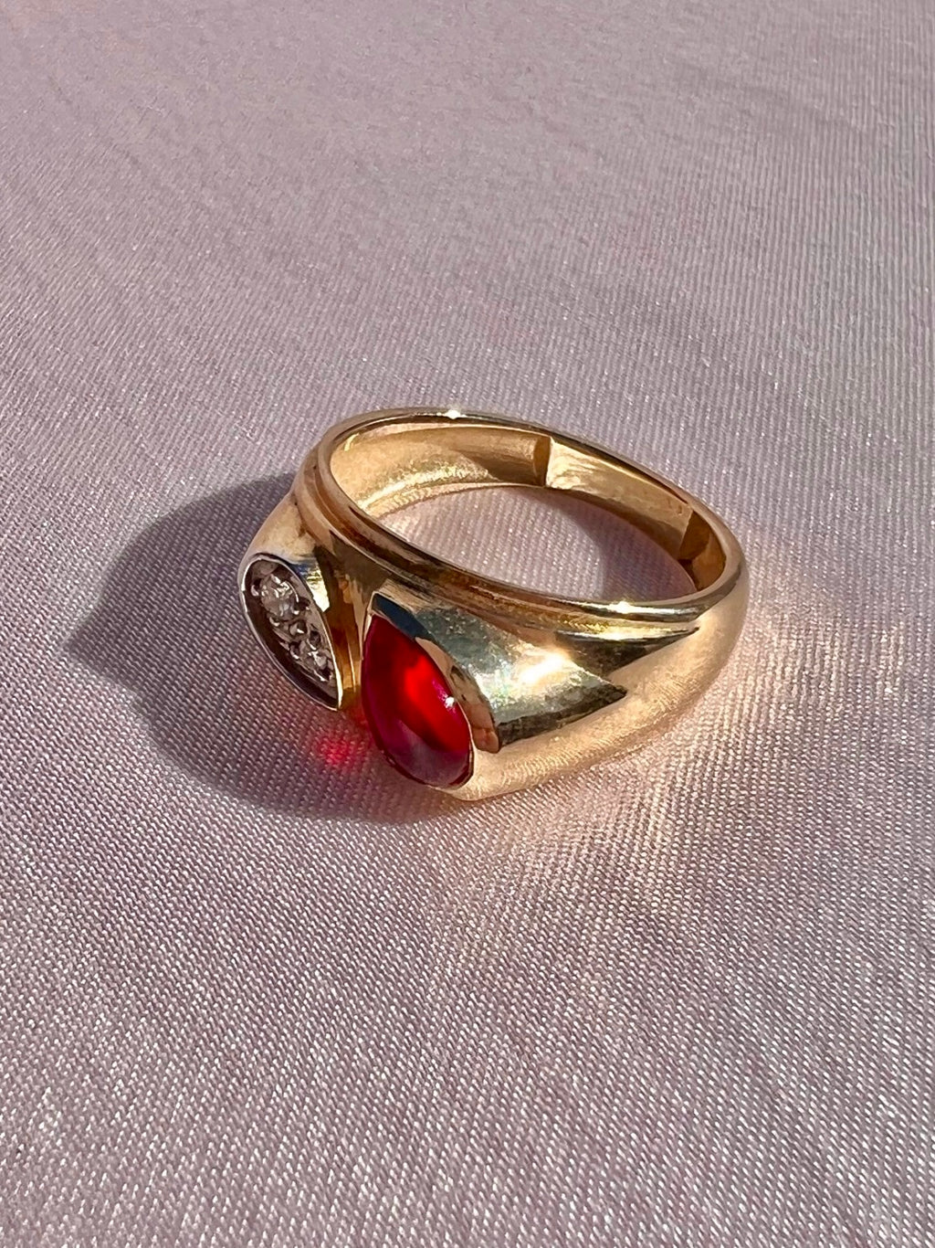 10k Ruby Diamond Soprano Ring by 23carat