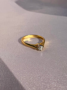 Antique 18k Old European Cut Diamond Solitaire Ring