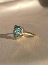 Load image into Gallery viewer, Vintage 10k Topaz Diamond Heart Ring
