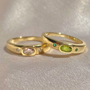 Duo Dot Bezel Ring by 23carat