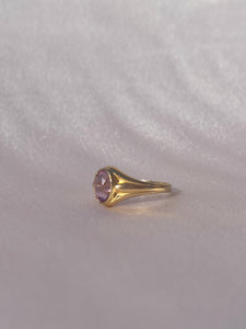 Vintage 10k Lilac Amethyst Signet Ring