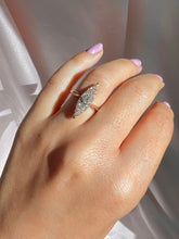 Load image into Gallery viewer, Antique 14k Diamond European Navette Ring

