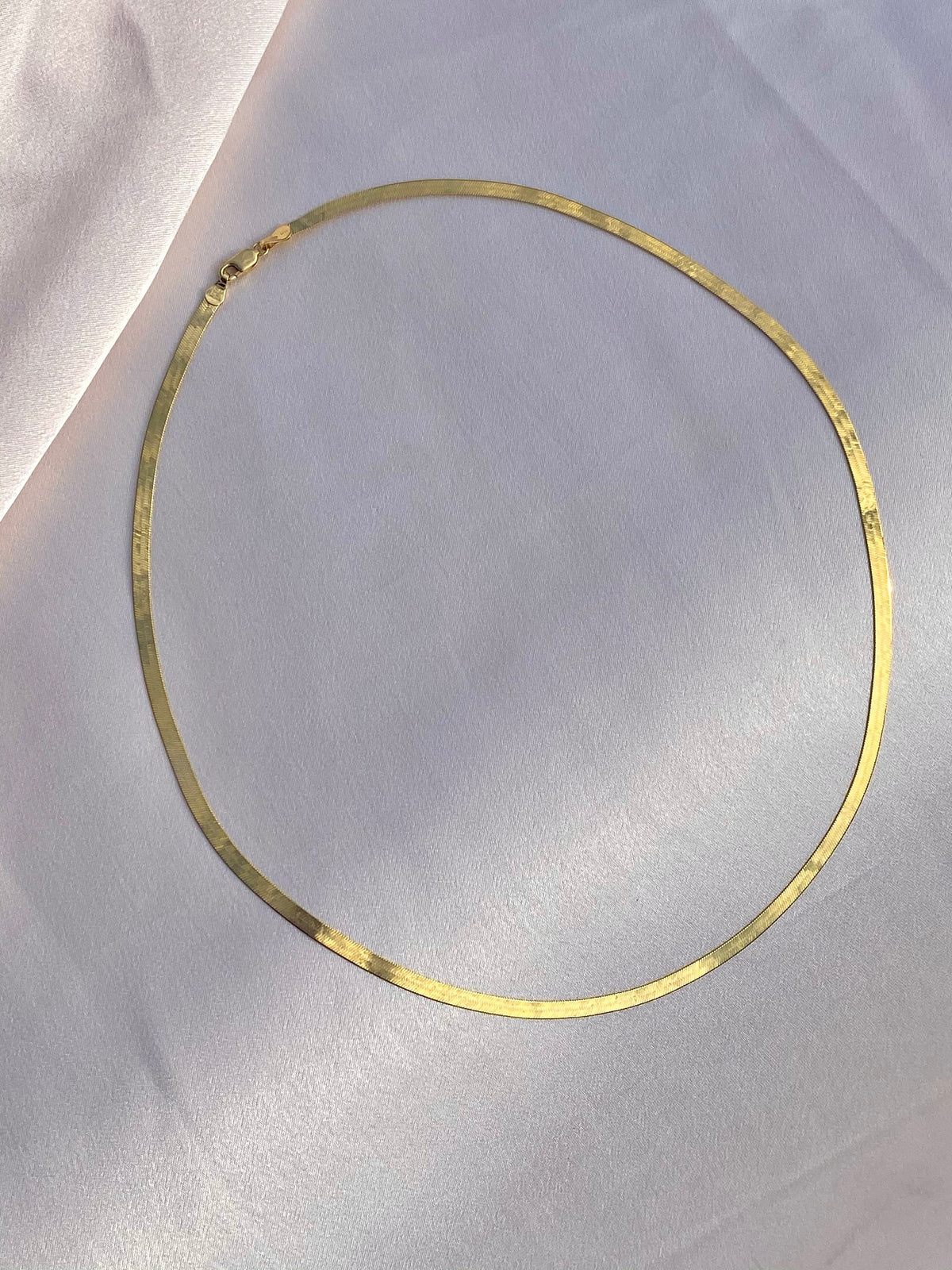 Vintage 10k Maltese Herringbone Chain 18"