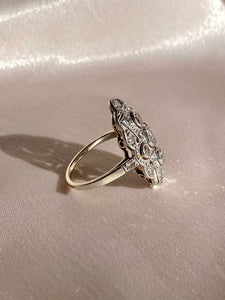 Antique 14k Diamond Pave Art Deco Ring 1.10cts