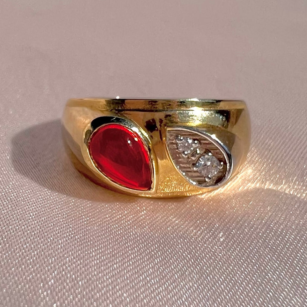 10k Ruby Diamond Soprano Ring by 23carat