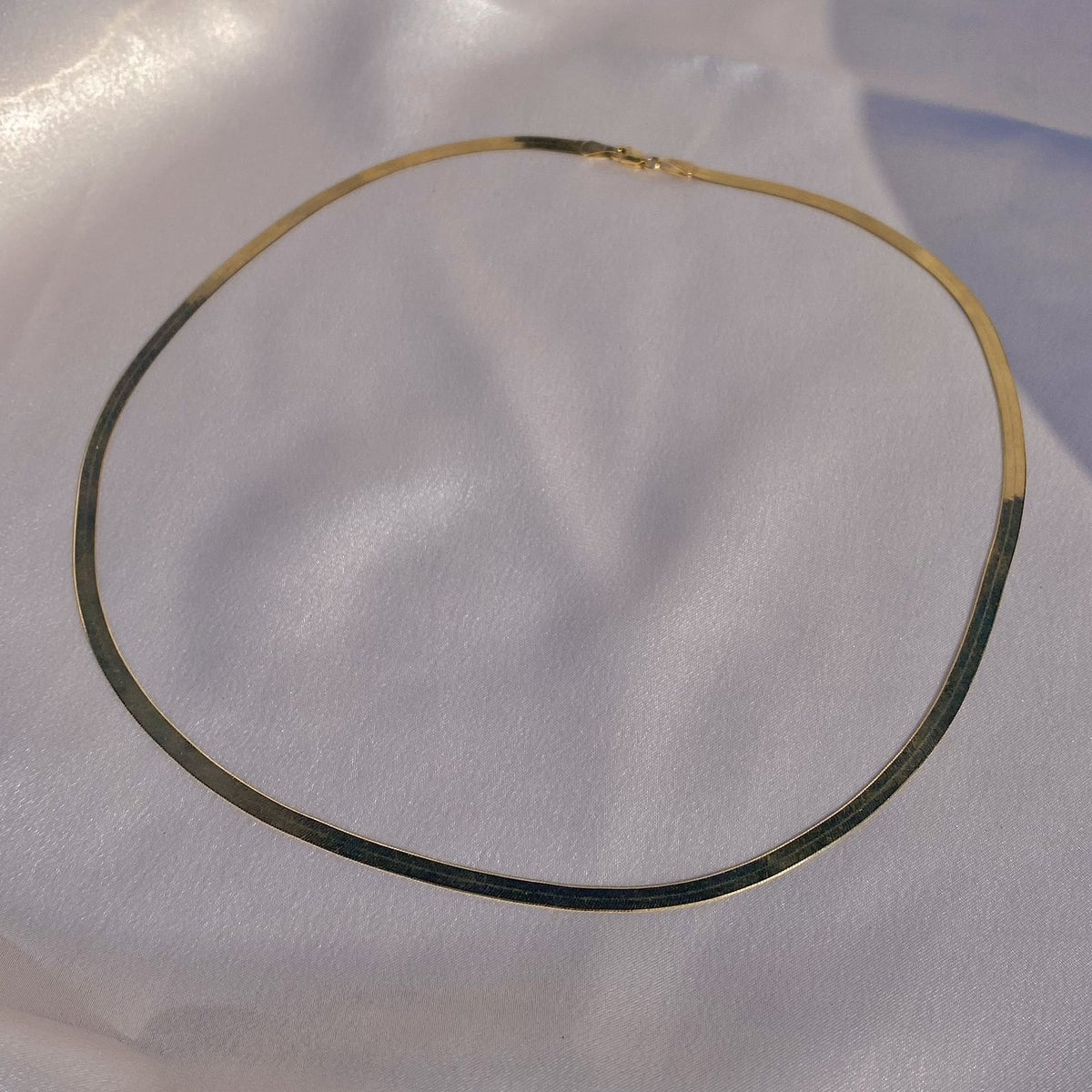 Vintage 14k Italian Aurafin Herringbone Chain 20"