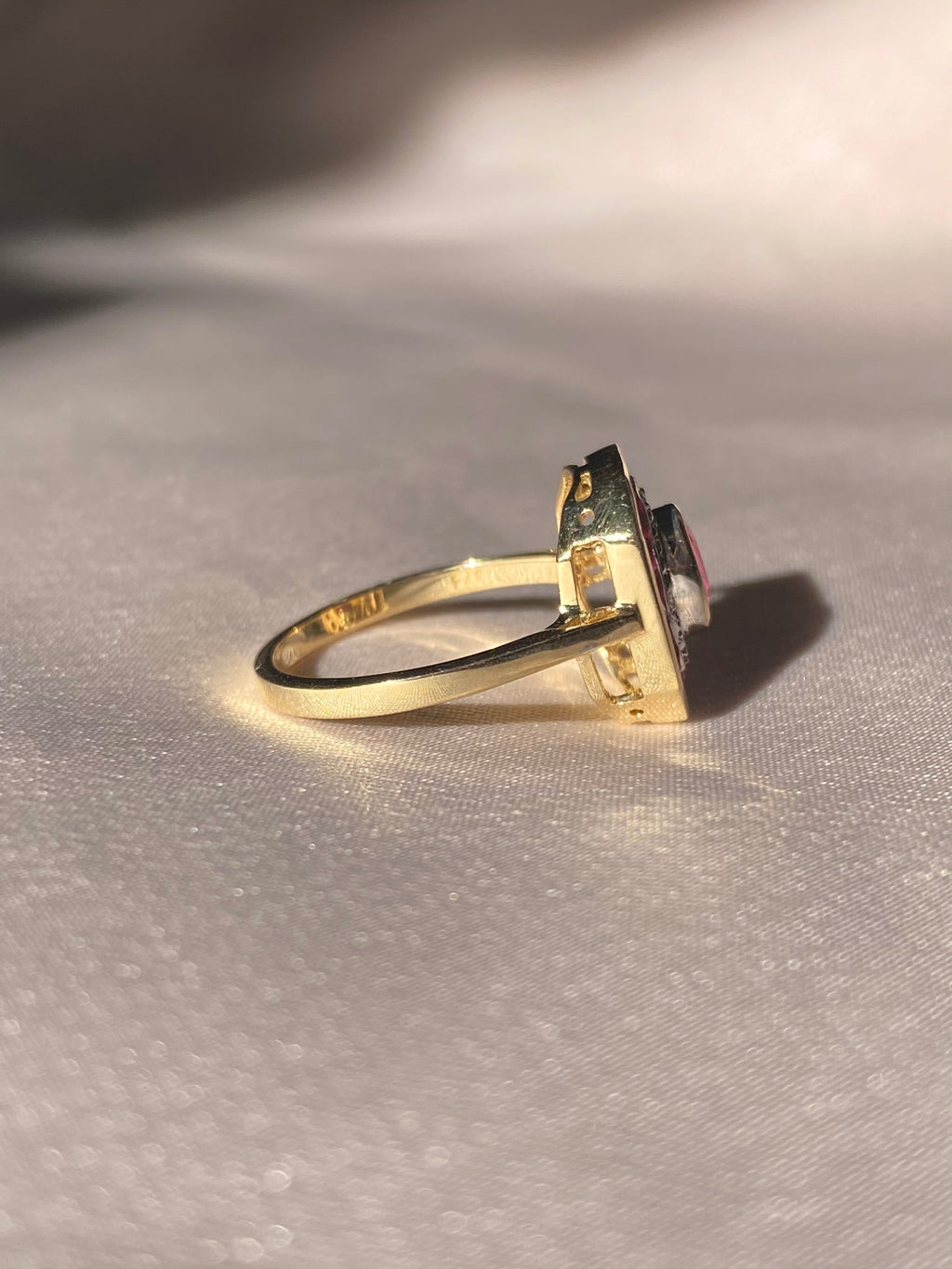 Ruby Diamond Target Deco Ring