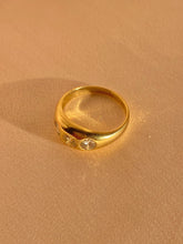 Load image into Gallery viewer, Vintage 14k Gypsy Trilogy Bezel Diamond Ring
