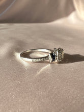 Load image into Gallery viewer, Vintage 14k Old Transitional Diamond Sapphire Ring 1.58ctw
