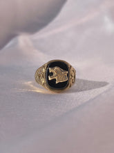 Load image into Gallery viewer, Vintage 9k Tiger Onyx Signet Ring
