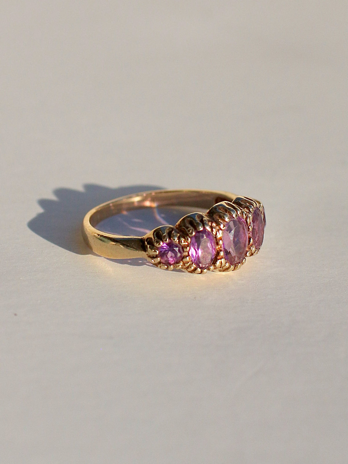 Vintage 9k Amethyst Edwardian Revival Ring