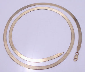 Vintage 14k Italian Aurafin Herringbone Chain 20"